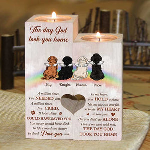 You Didn't Go Alone - Part Of Me Went With You - The Day God Took You Home - Personalized Candle Holder.