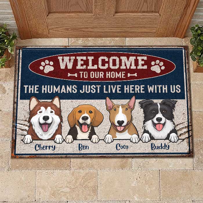 Pawfect House-Welcome to The Dog Home - Personalized Door Mats for Front  Door, Dog Doormat, Welcome Mat Funny, Welcome Home Gifts, Funny  Personalized