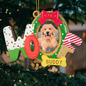 Woof Cookie For Christmas - Personalized Shaped Ornament.