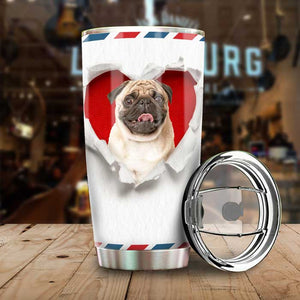 Thank You For Being My Parents - Gift For Dog Lovers, Upload Image - Personalized Tumbler.