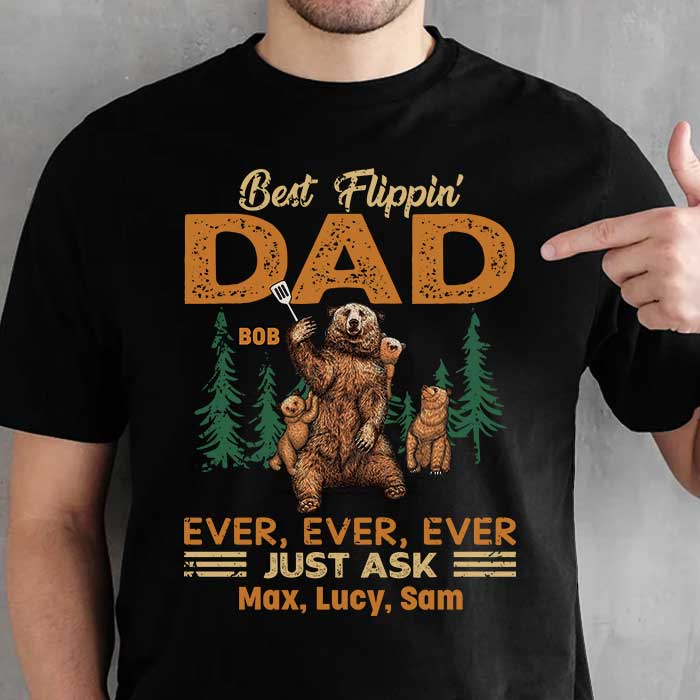 Best Flippin' Dad - Gift For Dads - Personalized Unisex T-Shirt.