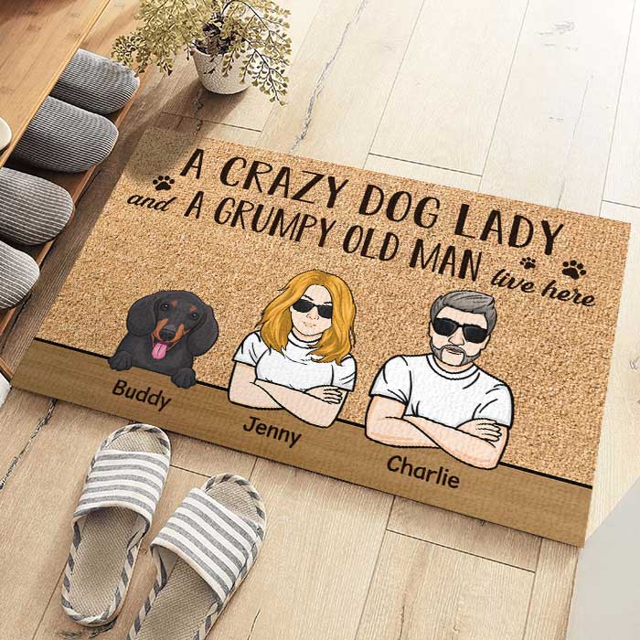 Crazy dogs live outlet here doormat