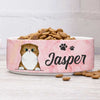 Pink White Green Blue, Gift For Cat Lovers - Personalized Custom Ceramic Cat Bowls
