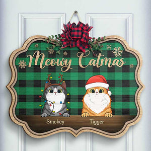 Happy Pawlidays - Christmas Is Coming - Personalized Shaped Door Sign.