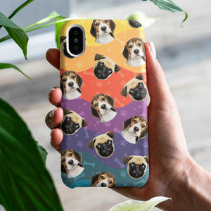 Wavy Vibrant Color - Upload Image, Gift For Pet Lovers - Personalized Phone Case.