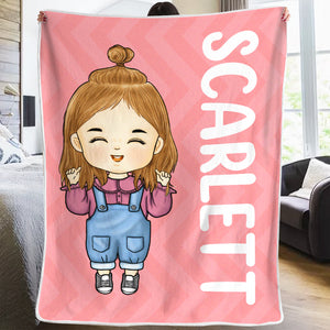 Joyful Background - Personalized Custom Blanket - Gift For Kids, Gift For Family, Christmas Gift