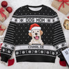 I'm A Happy Dog Dad Dog Mom - Personalized Custom Unisex Ugly Christmas Sweatshirt, Wool Sweatshirt, All-Over-Print Sweatshirt - Gift For Dog Lovers, Pet Lovers, Christmas Gift