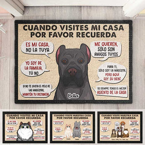 Cuando Visites Mi/Nuestra Casa Por Favor Recuerda - Personalized Decorative Mat Spanish.