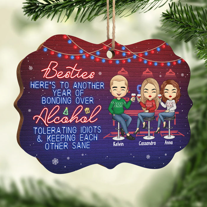 We‚re Sage & Hood & Wish A Mufuka Would - Bestie Personalized Custom Ornament - Wood Benelux Shaped - Christmas Gift For Best Friends, BFF, Sisters