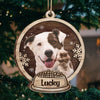 Woof You A Merry Christmas - Personalized Custom Snow Globe Shaped Wood Photo Christmas Ornament - Upload Image, Gift For Pet Lovers, Christmas Gift
