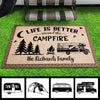 La vie est meilleure autour du feu de camp - Tapis décoratif personnalisé