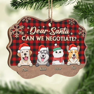 Dear Santa Define Naughty - Dog & Cat Personalized Custom Ornament - Wood Benelux Shaped - Christmas Gift For Pet Owners, Pet Lovers