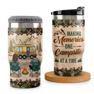 Camping Partners For Life - Personalized Can Cooler - Gift For Couples, Gift For Camping Lovers
