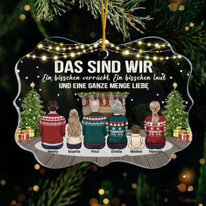 Ein Bisschen Verrückt, Und Eine Ganze Menge Liebe - German Personalized Custom Benelux Shaped Acrylic Christmas Ornament - Gift For Family, Christmas Gift