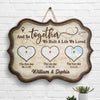 Together Built A Life We Loved - Personalized Shaped Wood Sign - Gift For Couples, Husband Wife