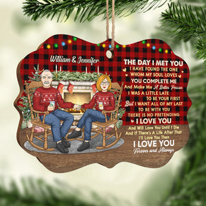 I Want All Of My Last To Be With You - Personalized Custom Benelux Shaped Wood Christmas Ornament - Gift For Couple, Husband Wife, Anniversary, Engagement, Wedding, Marriage Gift, Christmas Gift