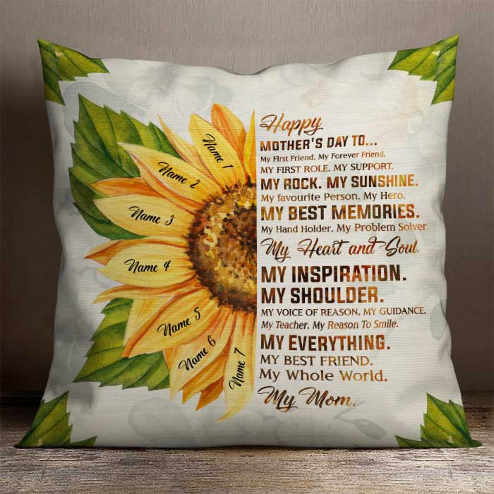 Happy Mother's Day To My Whole World - Gift For Mother's Day, Personalized Pillow (Insert Included).