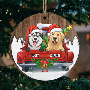 Ready For Christmas - Personalized Custom Round Shaped Wood Christmas Ornament - Gift For Pet Lovers, Christmas Gift
