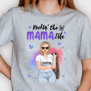 Rockin' The Mom Life - Gift For Mom, Grandma - Personalized Unisex T-shirt, Hoodie