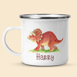 I Love My Dinosaur - Kid Personalized Custom Hot Chocolate Mug, Cup - Christmas Gift For Birthday Party Favors, Birthday Gift For Kids