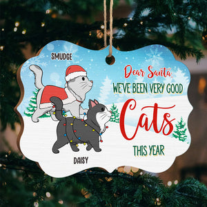 We Have Been Good Cats  - Personalized Custom Benelux Shaped Wood Christmas Ornament - Gift For Pet Lovers, Christmas Gift
