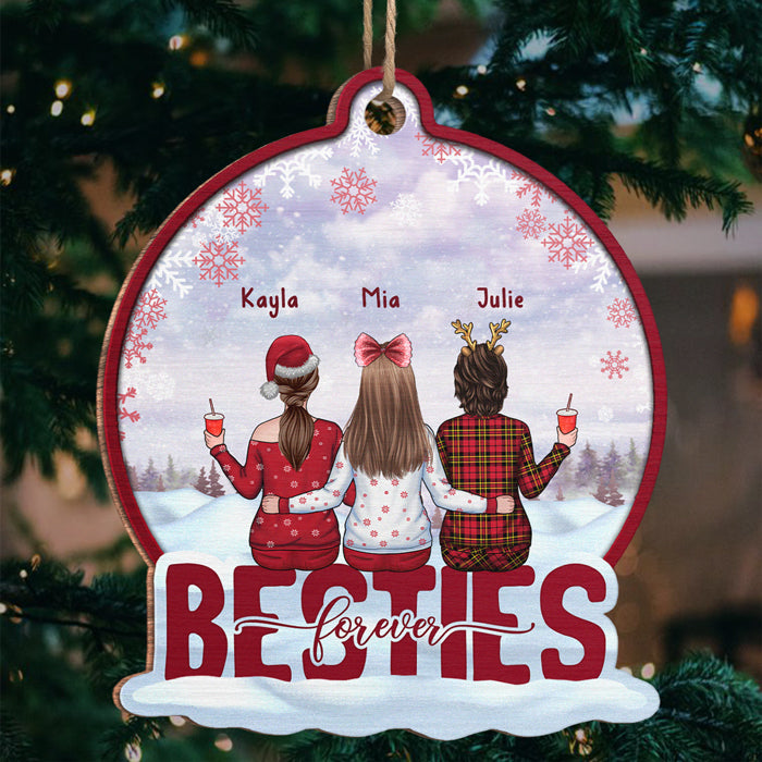 Besties Forever Personalized Christmas Ornament, Sisters or Bestfriends  Womens Gifts