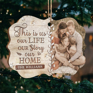 This Is Us - Personalized Custom Benelux Shaped Wood Christmas Ornament, Personalized Portrait Family Photo, Custom Photo Ornament - Upload Image, Gift For Family, Christmas Gift