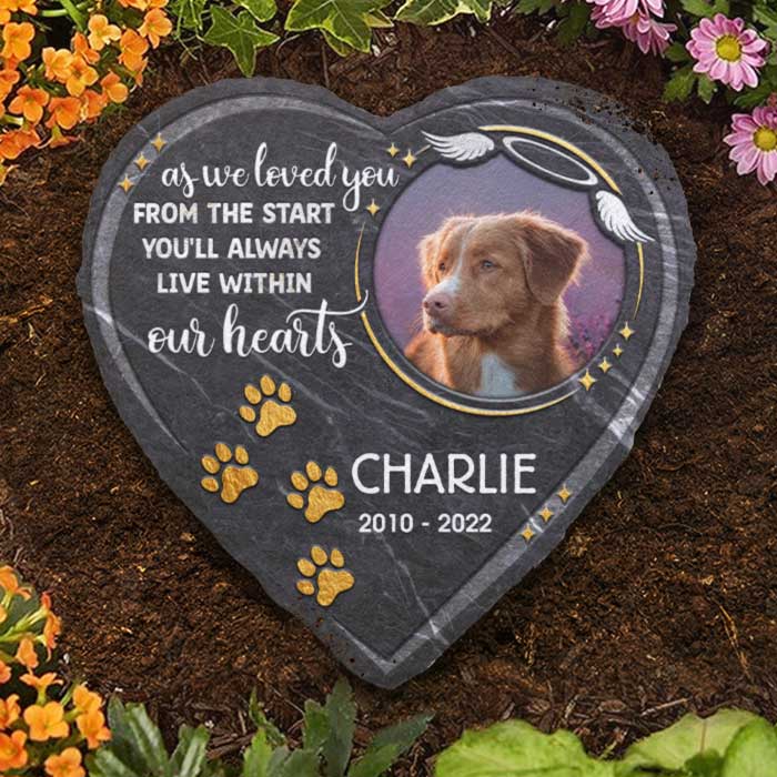 As We Loved You From The Start - Personalized Memorial Stone, Pet Grave Marker - Upload Image, Memorial Gift, Sympathy Gift