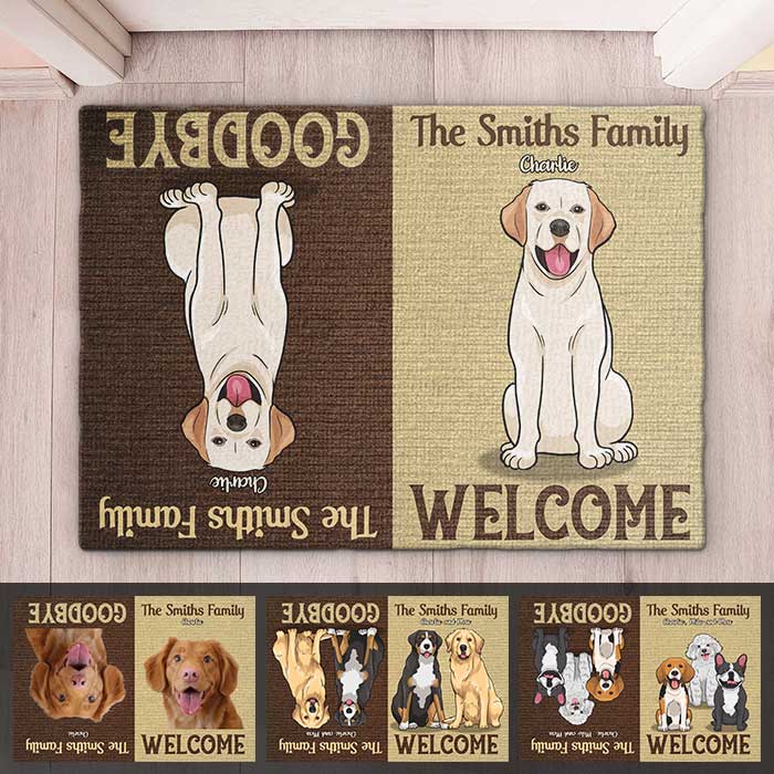 Welcome To Our House - Personalized Decorative Mat - Upload Image, Gift For Pet Lovers, Pet Owners, Pet Gift