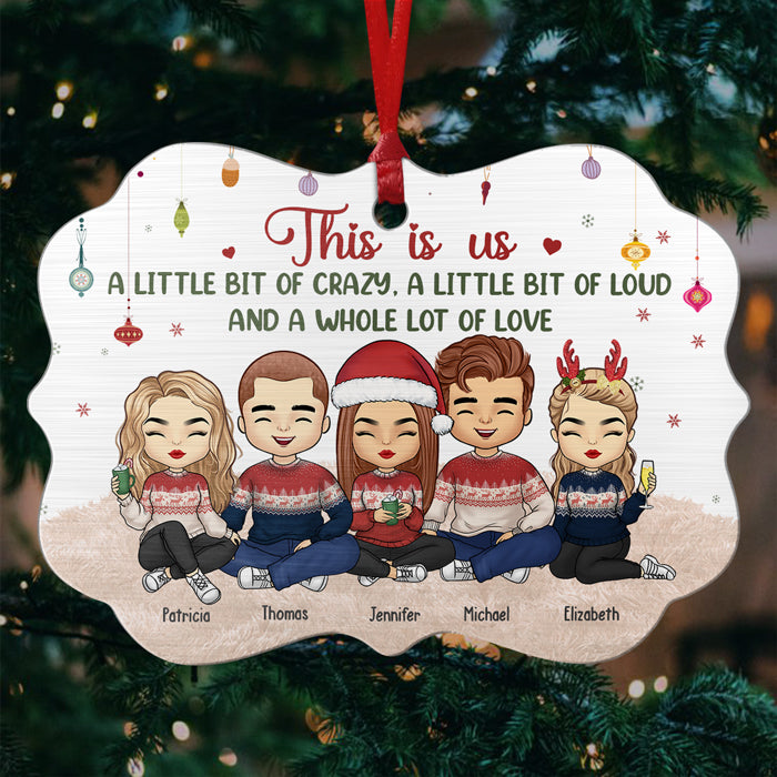 The Greatest Gift Of All Is Family - Family Personalized Custom Ornament - Aluminum Benelux Shaped - Christmas Gift For Family Members