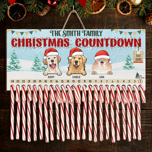 Christmas Is The Most Wonderful Time Of The Year - Dog & Cat Personalized Custom Candy Christmas Countdown Wooden Sign, Advent Calendar - Christmas Gift For Pet Owners, Pet Lovers