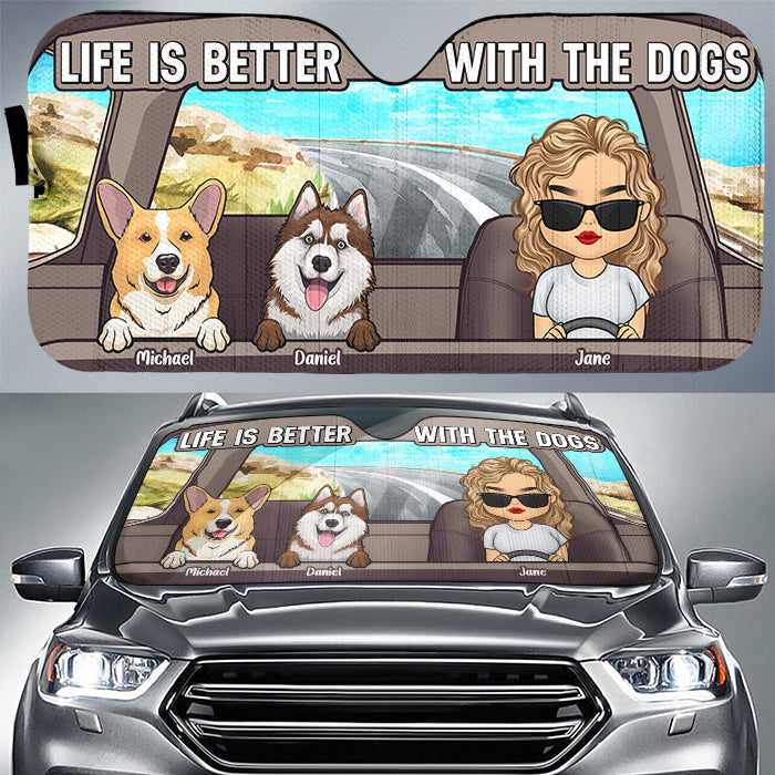 A Dog'S Life Car Sun Shade A Dog'S Life Car Sun Shade