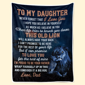 I Hope You Believe In Yourself As Much As I Believe In You - Family Blanket - Gift For Daughter From Dad