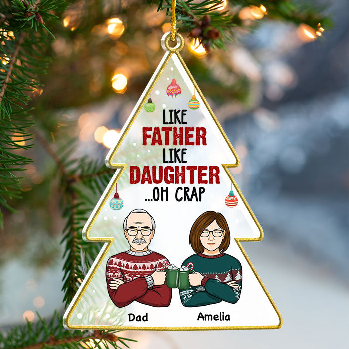 Merry Christmas Tree with Lights Christmas Card Parents