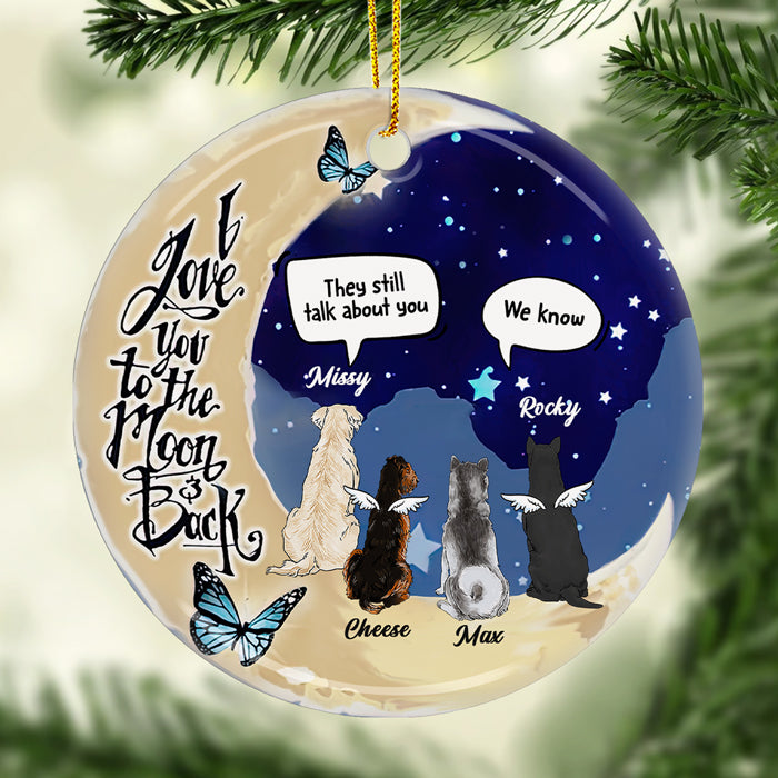 They Miss You Everyday - Personalized Custom Round Shaped Ceramic Christmas Ornament - Memorial Gift, Sympathy Gift, Christmas Gift