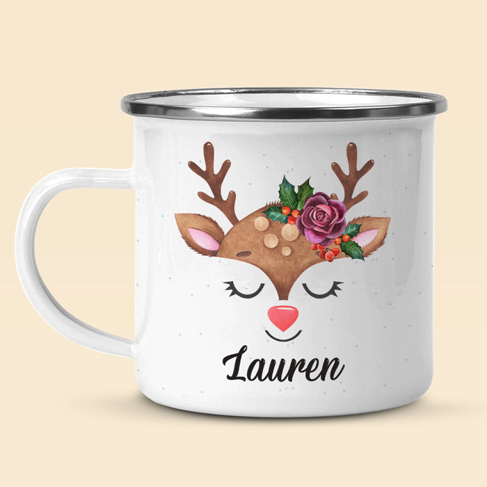 Ho-Ho-Ho Reindeer Mug, Christmas Cups