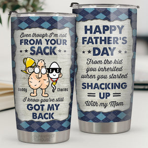 From The Kid You Inherited - Family Personalized Custom Tumbler - Father's Day, Birthday Gift For Dad