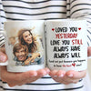 Loved You Yesterday Love You Still - Upload Image, Gift For Couples - Personalized Mug