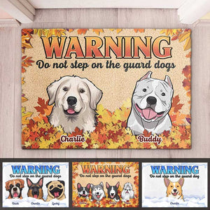 Do Not Step On The Guard Dog - Personalized Decorative Mat - Gift For Dog Lovers, Dog Owners, Dog Gift, Gift For Pet Lovers