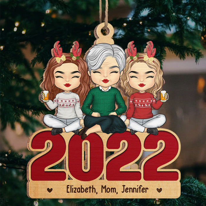 Christmas Making Memories Together - Family Personalized Custom Ornament - Wood Unique Shaped - Christmas Gift For Daughter From Mother