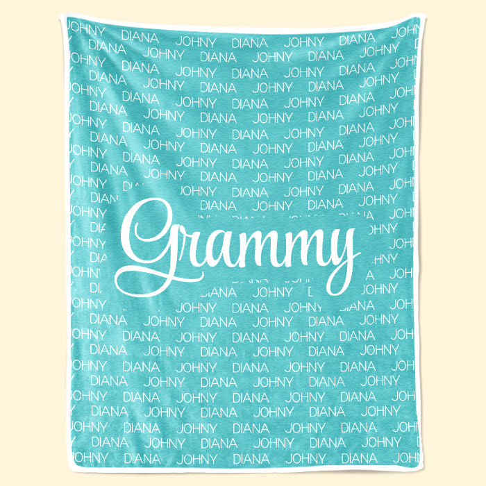 Warm and Cozy - Family Personalized Custom Blanket - Gift For Grandparents, Grandma, Grandpa