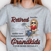 Retired Under New Management See My Grandkids For More Details - Gift For Mom, Grandma - Personalized Unisex T-shirt, Hoodie