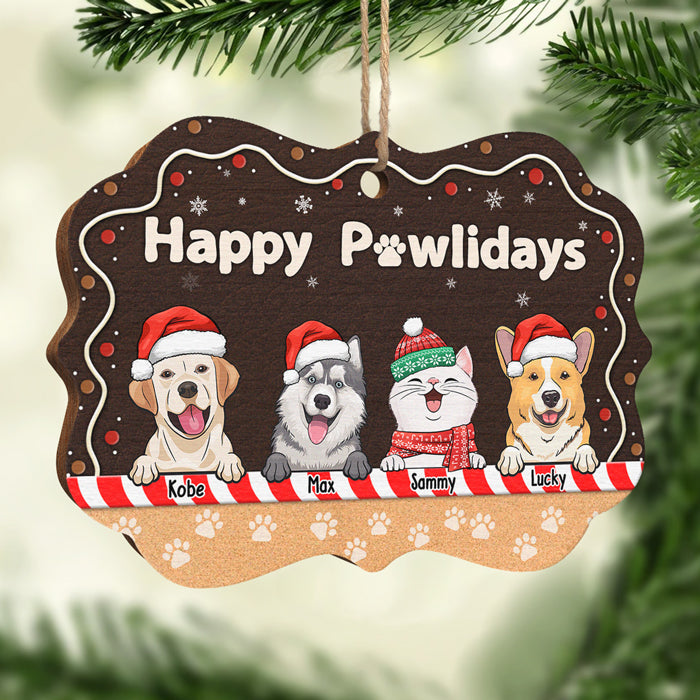 Believe In Santa Paws - Dog & Cat Personalized Custom Ornament - Wood Benelux Shaped - Christmas Gift For Pet Owners, Pet Lovers