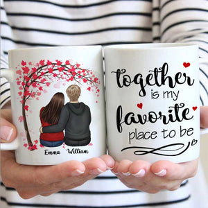 Together Is My Favorite Place To Be - Gift For Couples, Personalized Mug.
