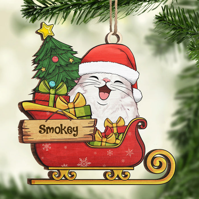 Wish You A Furry Christmas - Dog & Cat Personalized Custom Ornament - Wood Unique Shaped - Christmas Gift For Pet Owners, Pet Lovers