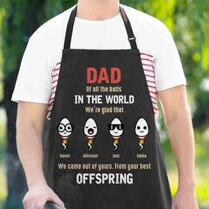 We're Your Best Offspring - Personalized Apron - Gift For Dad