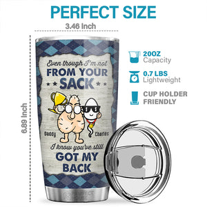 From The Kid You Inherited - Family Personalized Custom Tumbler - Father's Day, Birthday Gift For Dad