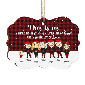 This Is Us, Always Full Of Love - Personalized Custom Benelux Shaped Wood Christmas Ornament - Gift For Family, Christmas Gift