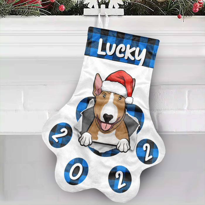 Happy Lovely Christmas - Christmas Dogs & Smiling Cats - Personalized Christmas Stocking