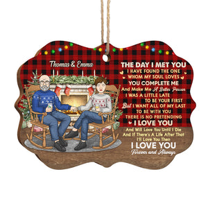 I Want All Of My Last To Be With You - Personalized Custom Benelux Shaped Wood Christmas Ornament - Gift For Couple, Husband Wife, Anniversary, Engagement, Wedding, Marriage Gift, Christmas Gift